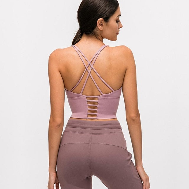 React LUXE PRO Sports Crop - Pink Mauve