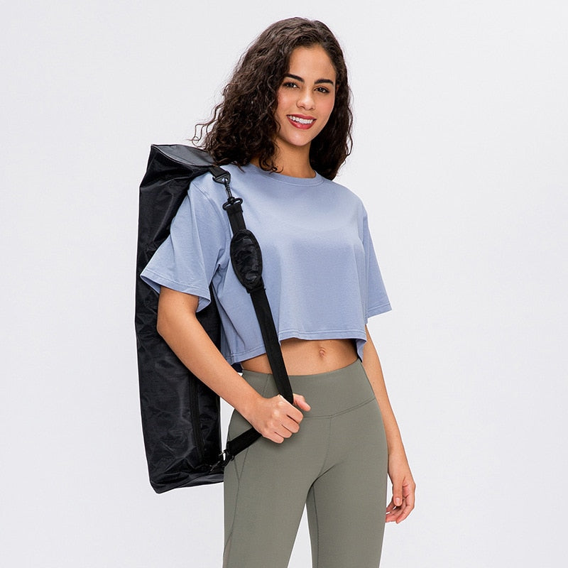 REACT PREMIUM LUXE Sports Crop - Sky Blue