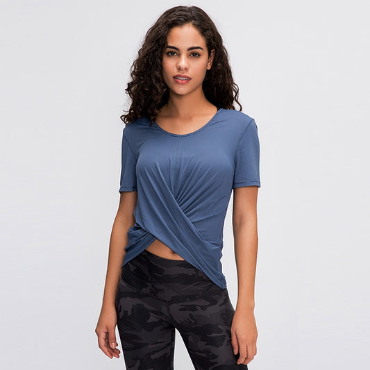 React LUXE Sports Crop - Blue