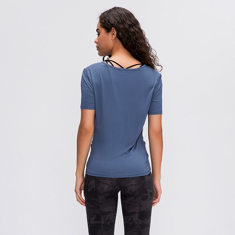 React LUXE Sports Crop - Blue