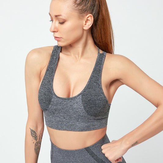 REACT SUPER CHARGE Sports Crop - Dark Grey