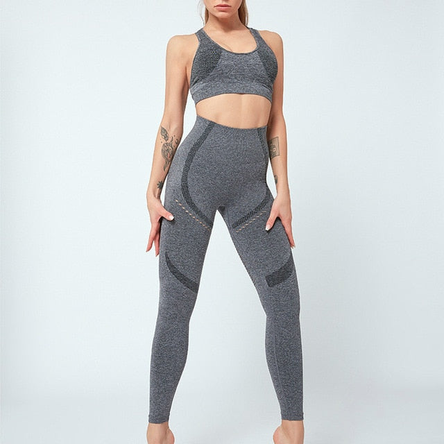 REACT SUPER CHARGE Sports Crop - Dark Grey