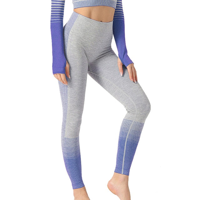 React Seamless Legging - Grey/Blue