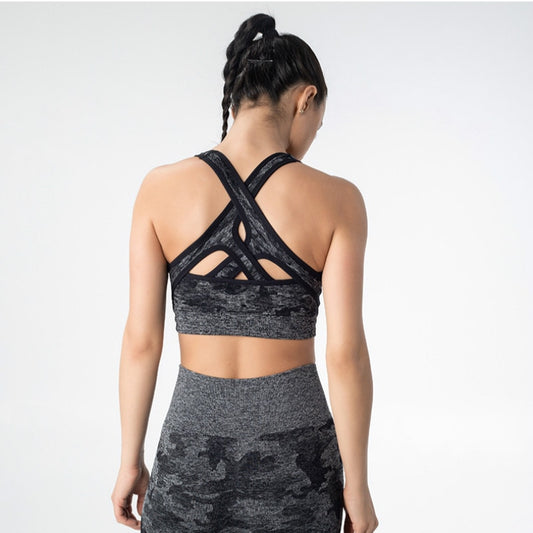 REACT Seamless CAMO Sports Crop - Black