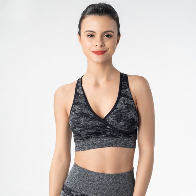 REACT Seamless CAMO Sports Crop - Black