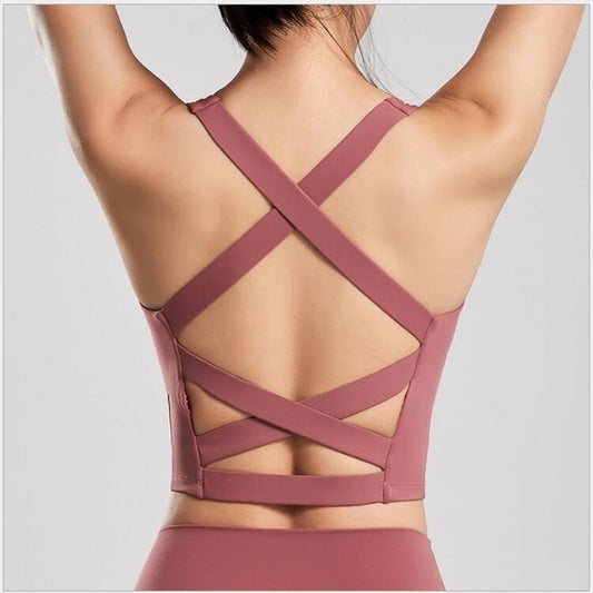 React LUXE Sports Crop - Cinnamon