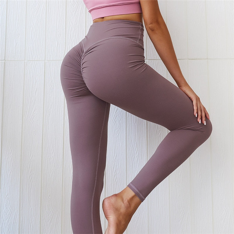 REACT LUXE PREMIUM Scrunch Legging - Sand Purple