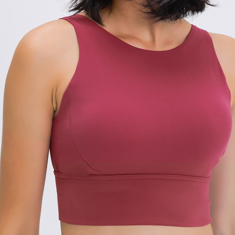 React Premium Seamless Sports Crop - Cinnamon