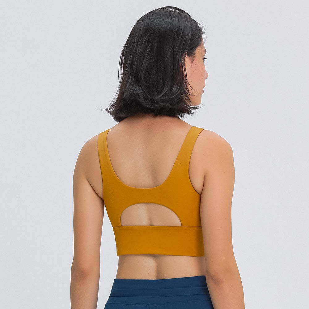 React Premium Seamless Sports Crop - Gold