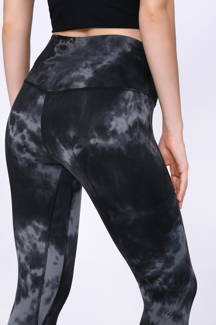 React Tie Dye Sport Legging - Black