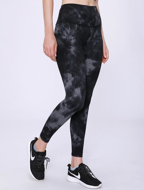 React Tie Dye Sport Legging - Black