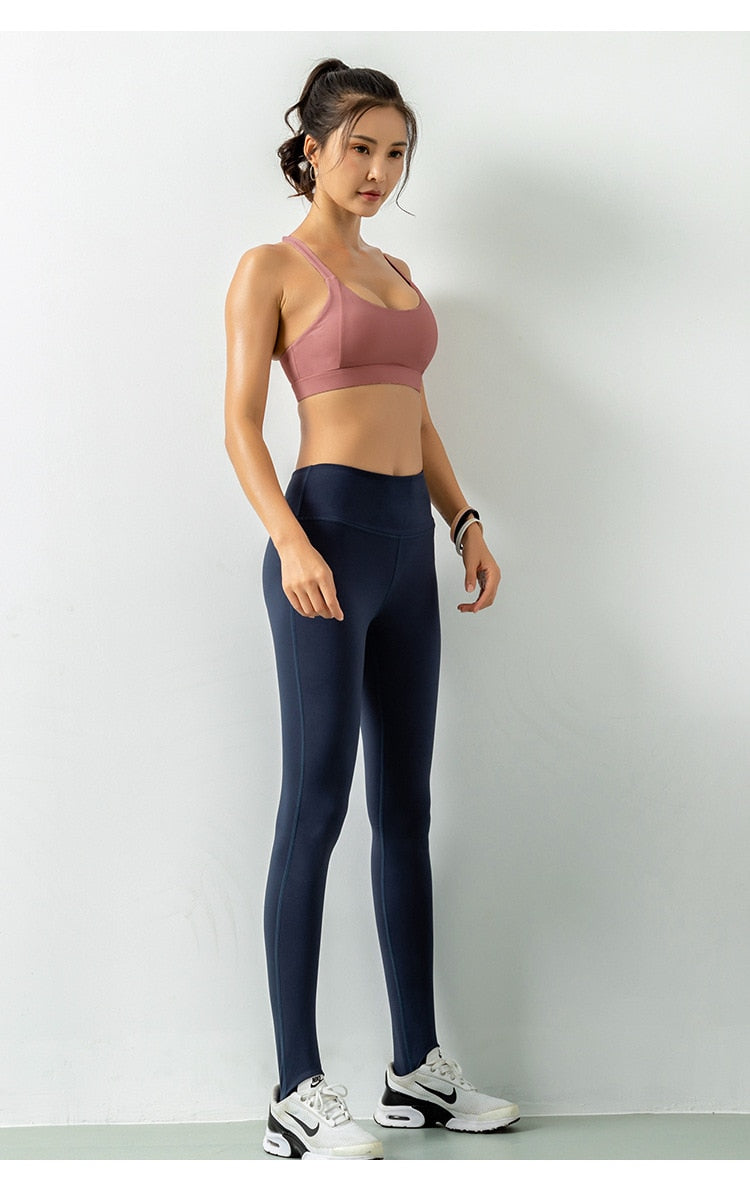 React LUXE Seamless Sports Crop - Cinnamon