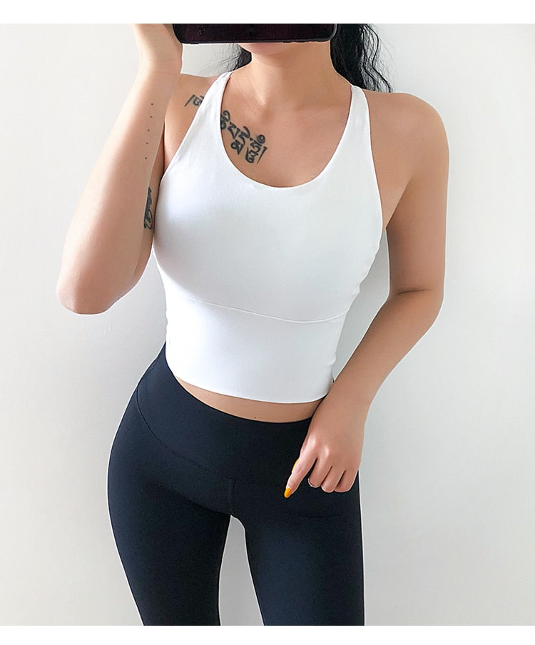 REACT LUXE PRO Sports Crop - White