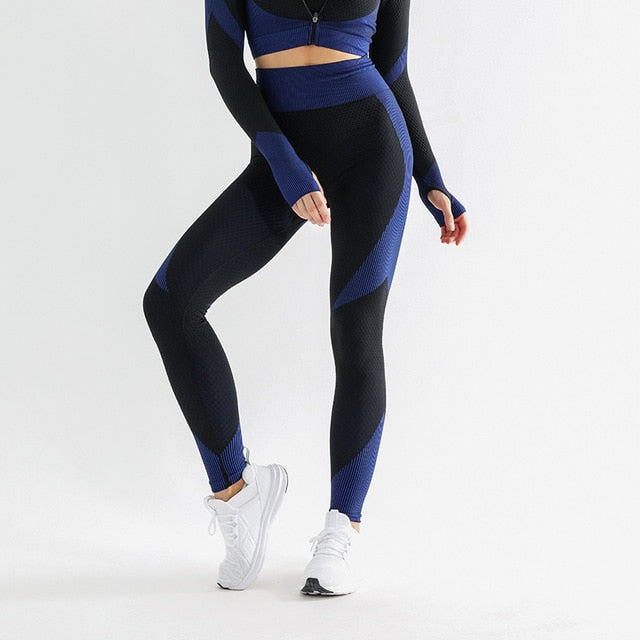 React ENERGY Full Length Legging - Sapphire/Black