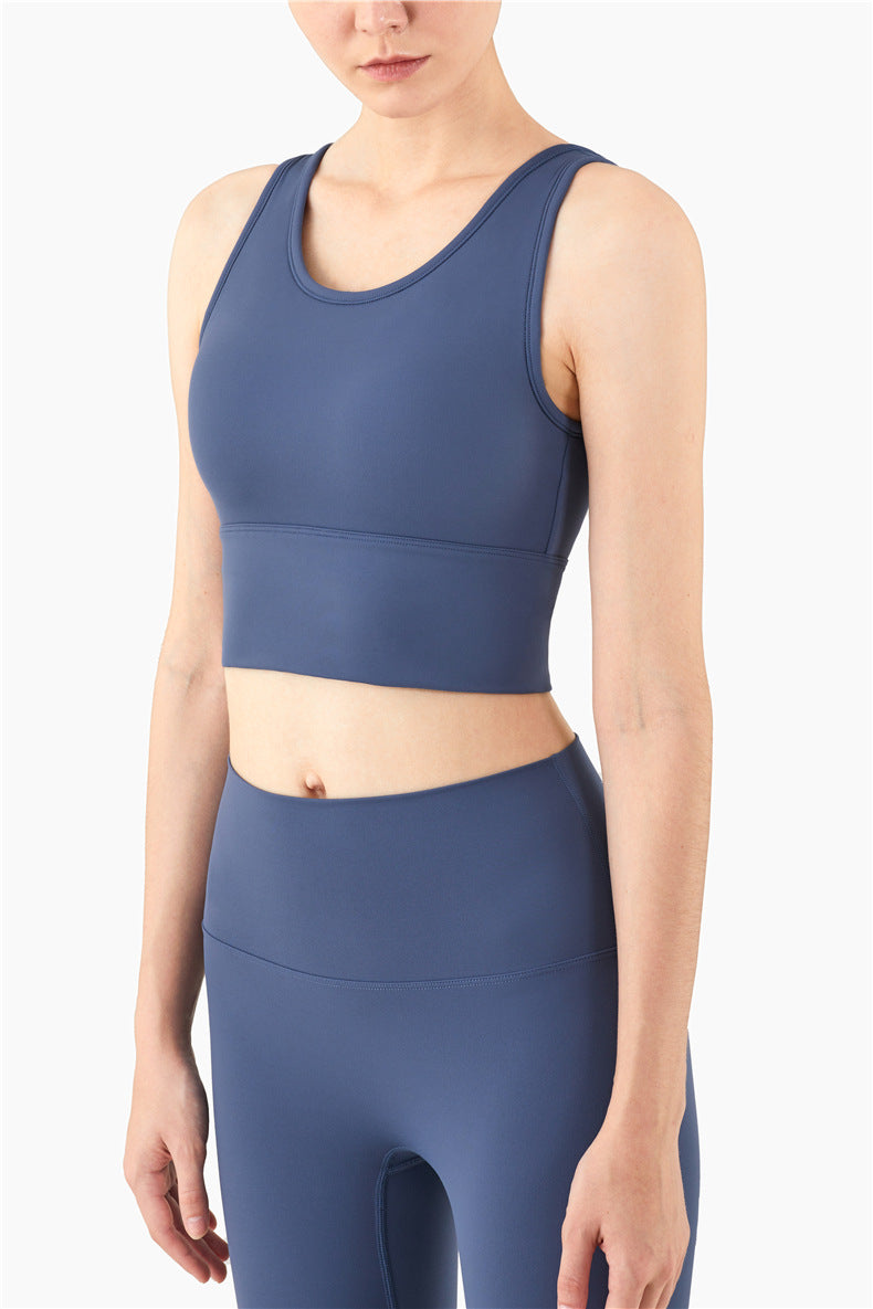 React LIVE LUXE Sports Crop - Dark Blue