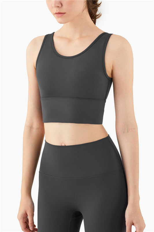 React LIVE LUXE Sports Crop - Black