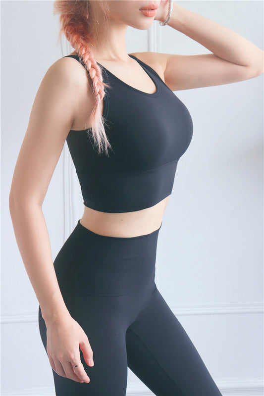 React LIVE LUXE Sports Crop - Black