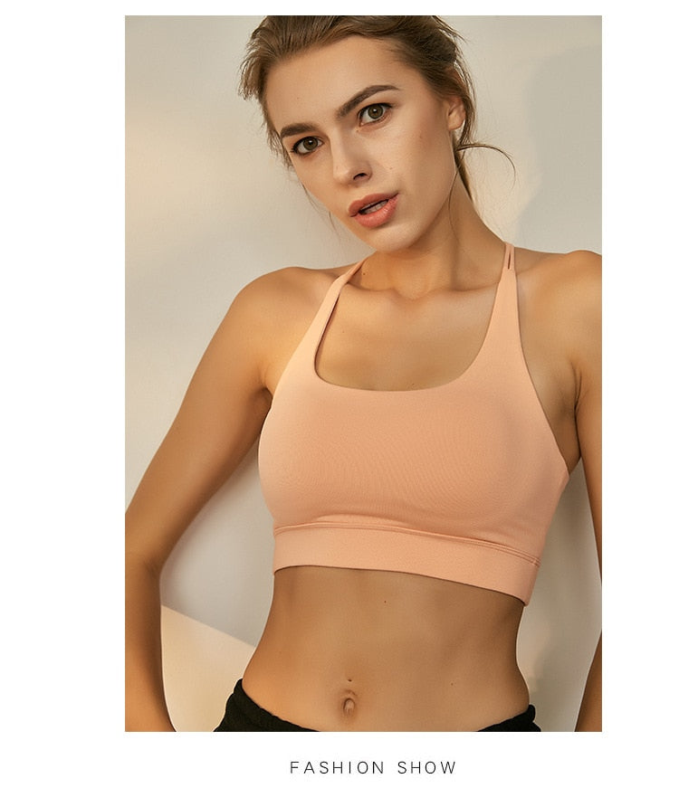 React Seamless Sports Crop - Peach Orange