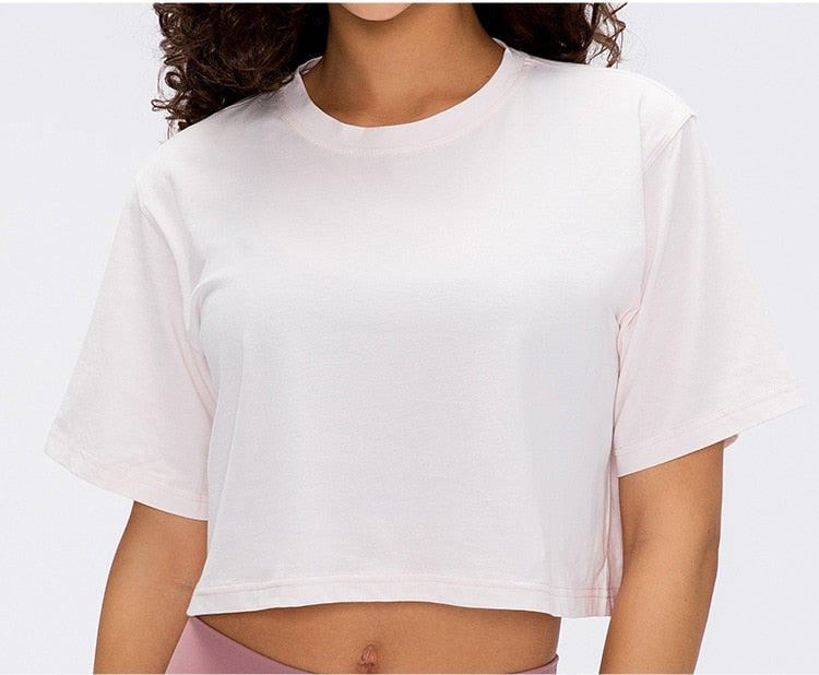 REACT PREMIUM LUXE Sports Crop - White