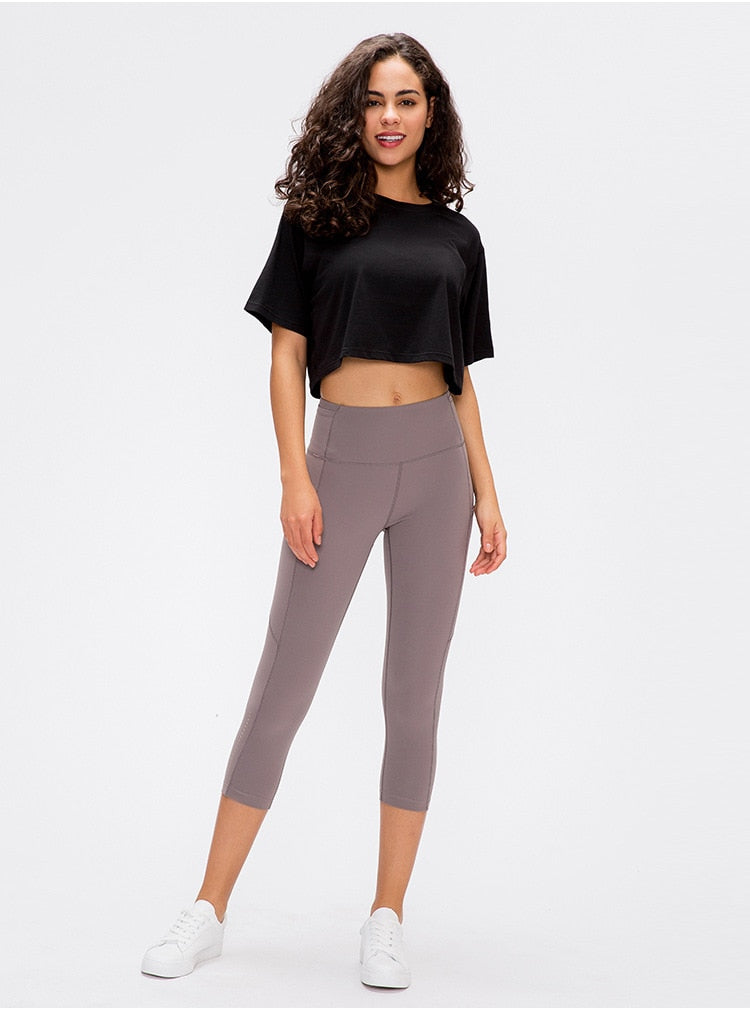 REACT PREMIUM LUXE Sports Crop - Black