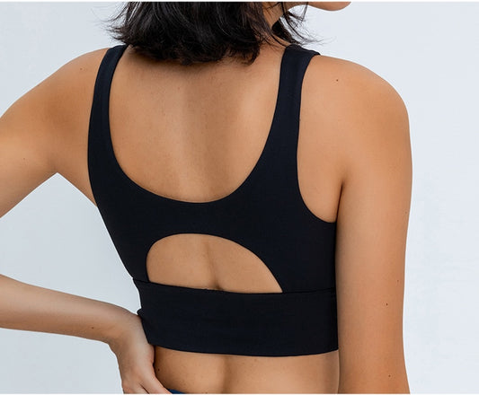 React Premium Seamless Sports Crop - Black