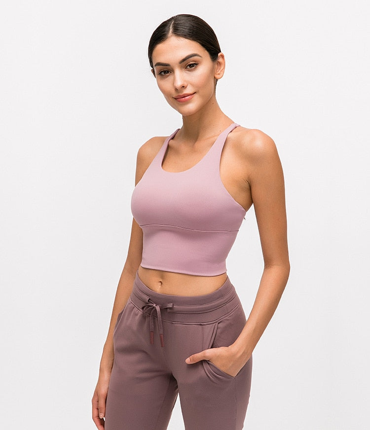 React LUXE PRO Sports Crop - Pink Mauve