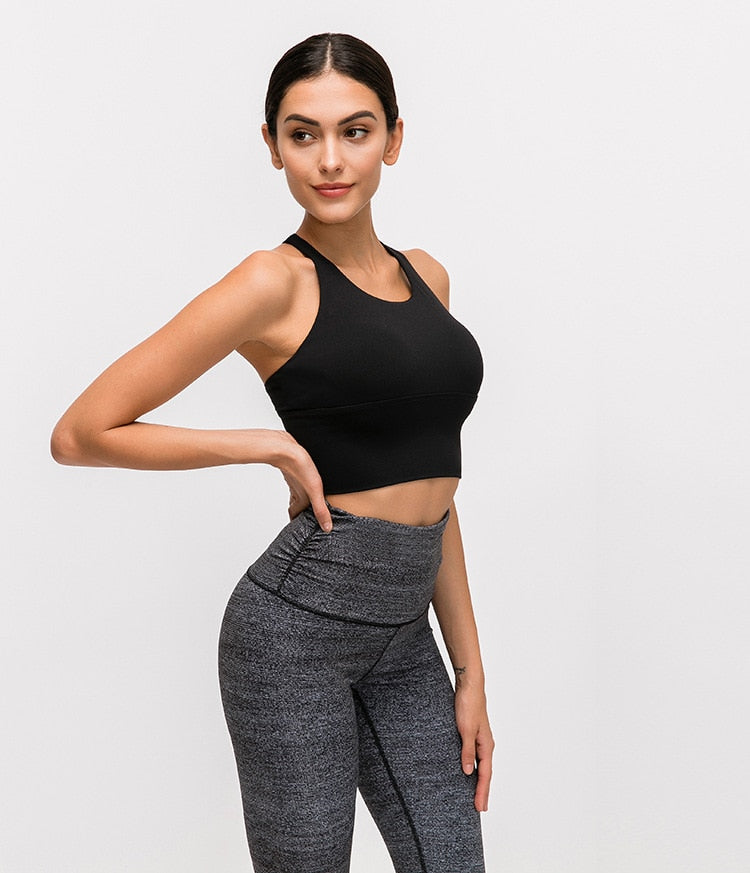 React LUXE PRO Sports Crop - Black