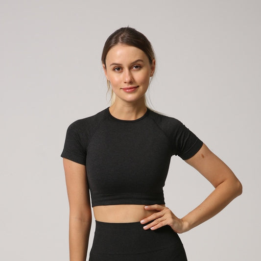 React VELOCITY Cropped Tee - Black