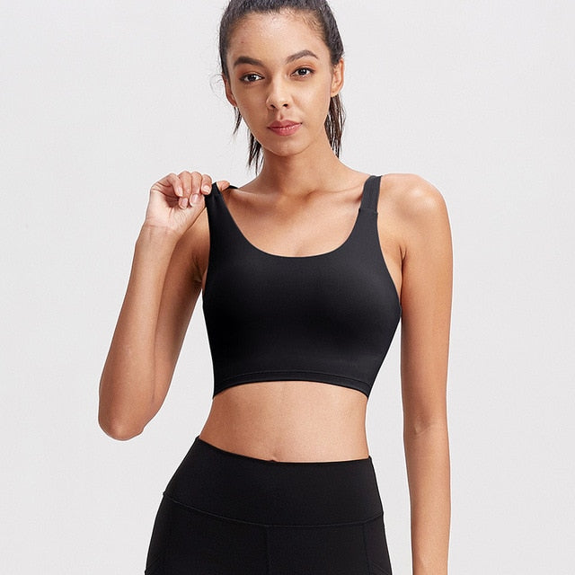 REACT Seamless LUXE Sports Crop - Black