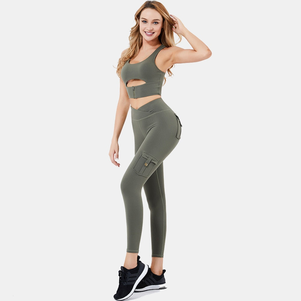 REACT LUXE FLEX Legging - Army Green