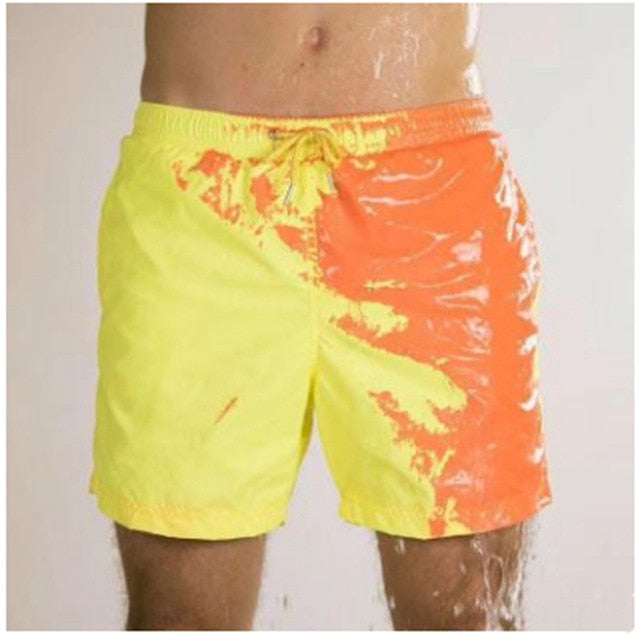 REACT Color Changing Swim Short - Orange/Yellow