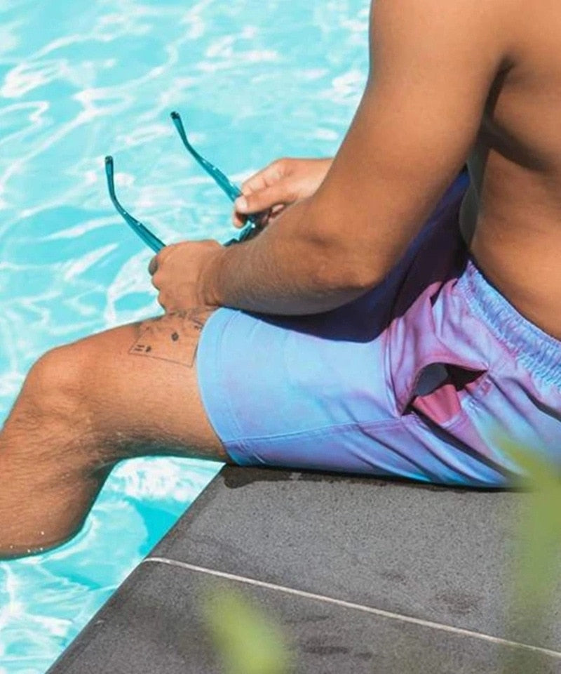 REACT Color Changing Swim Short - Cherry/Blue