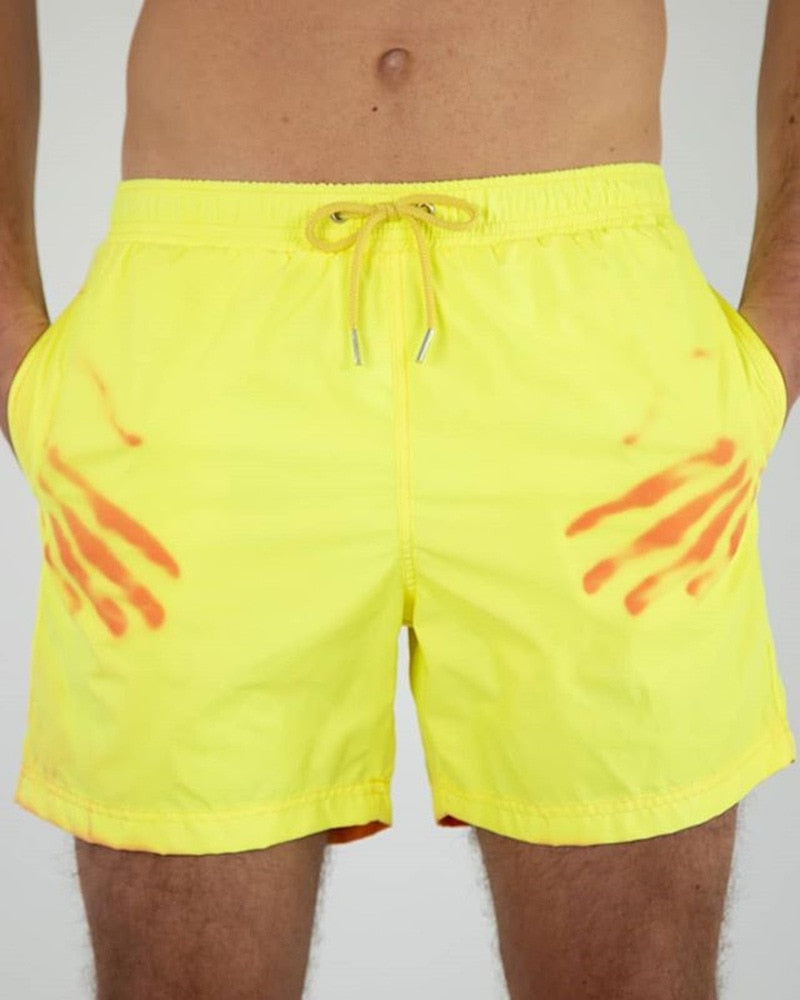 REACT Color Changing Swim Short - Orange/Yellow