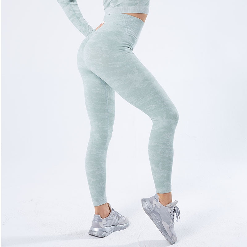 REACT Seamless CAMO Legging - Light Green