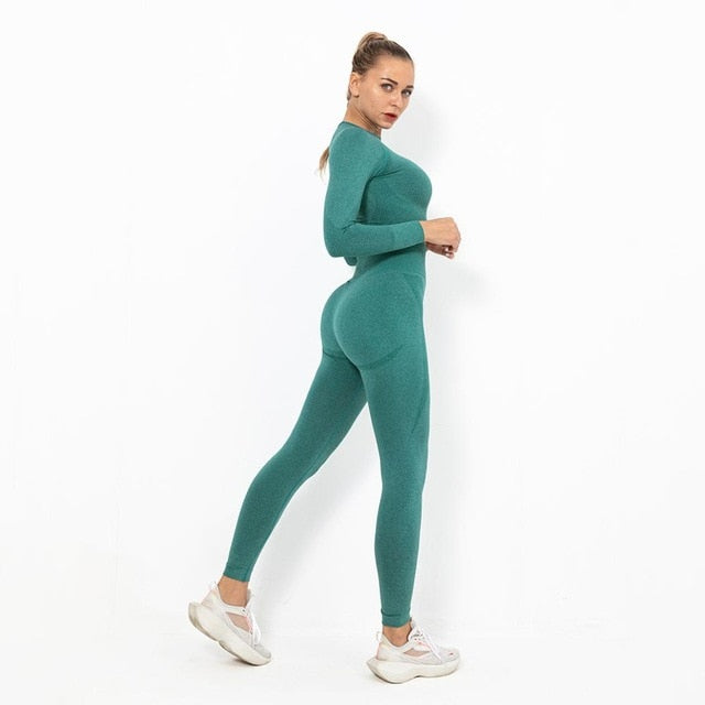 React Seamless LUXE Set - Dark Green