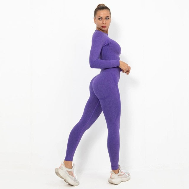 React Seamless LUXE Set - Dark Purple