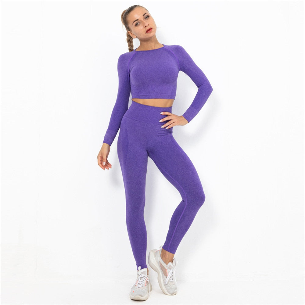 React Seamless LUXE Set - Dark Purple