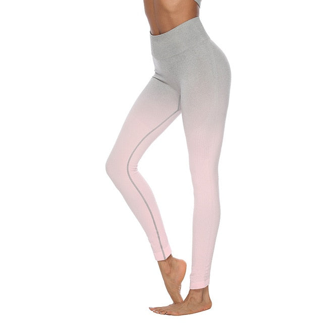 React Seamless Ombre Legging - Light Pink/Grey