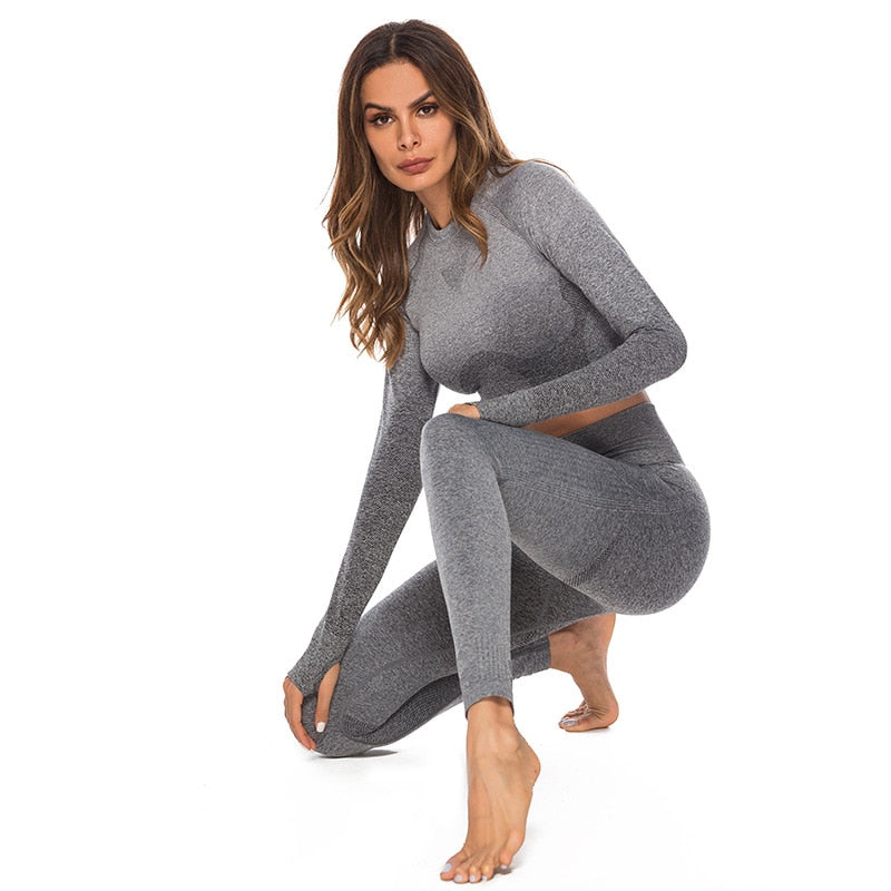 React Seamless Ombre Legging - Grey