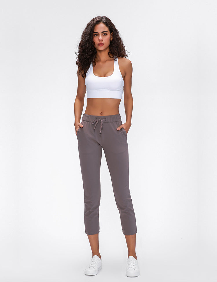 React PREMIUM Cropped 3/4 Sports Jogger - Grey