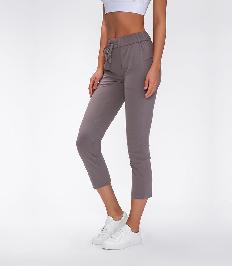 React PREMIUM Cropped 3/4 Sports Jogger - Grey