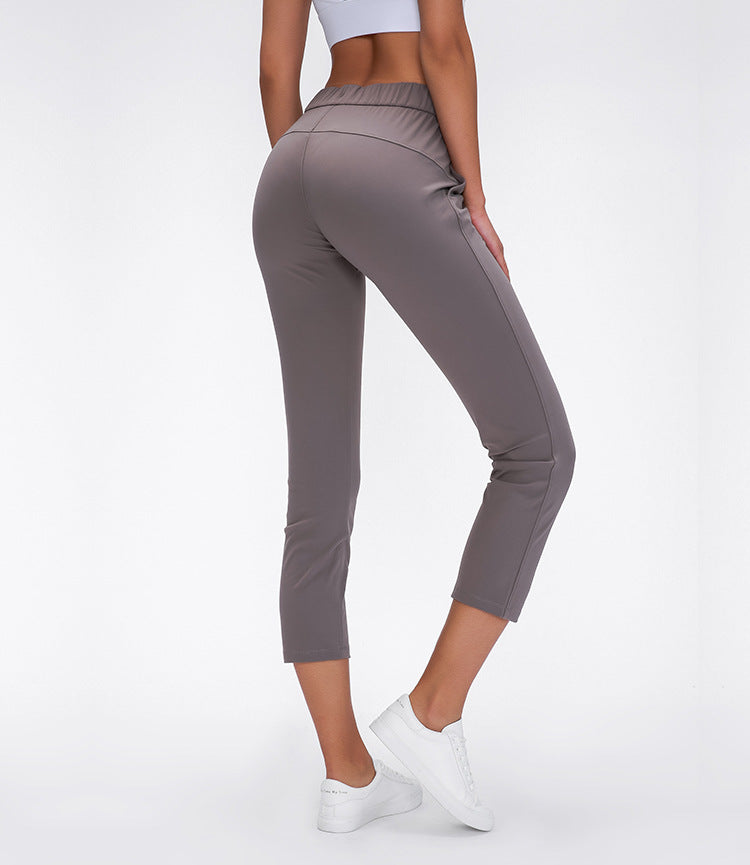 React PREMIUM Cropped 3/4 Sports Jogger - Grey