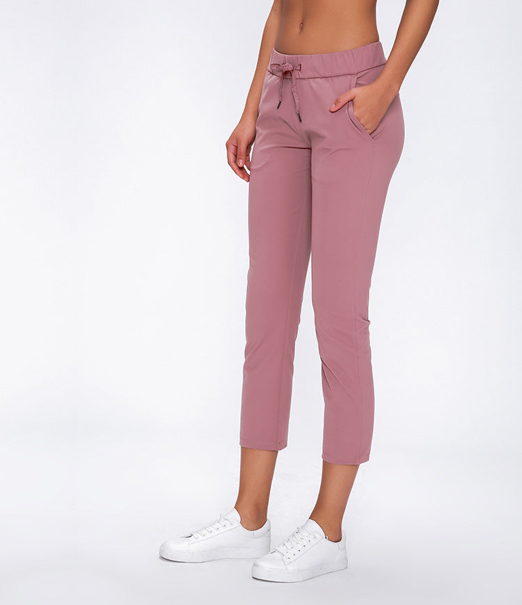 React PREMIUM Cropped 3/4 Sports Jogger - Pink