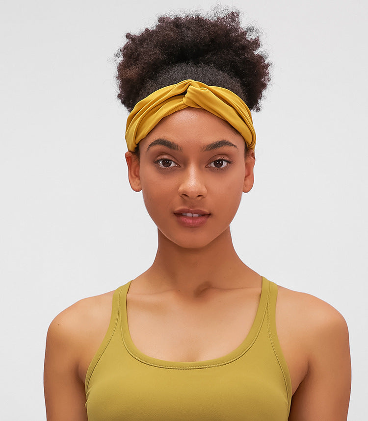 REACT TWIST Workout Yoga Hair Band - Gold