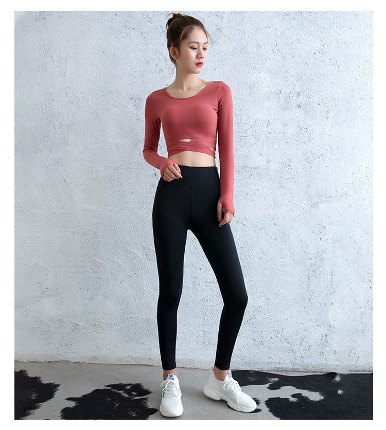React LUXE Crossed Sports Crop - Red