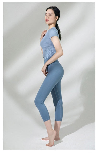 React LUXE Max Support 3/4 Legging - Lake Blue