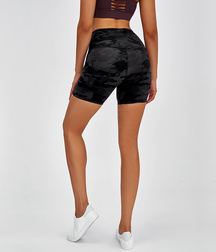 React Seamless High Waist Short - Black Camo