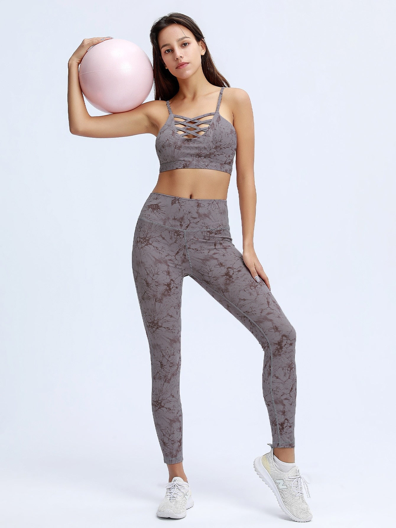 React LUXE FLEX Sports Crop - Grey