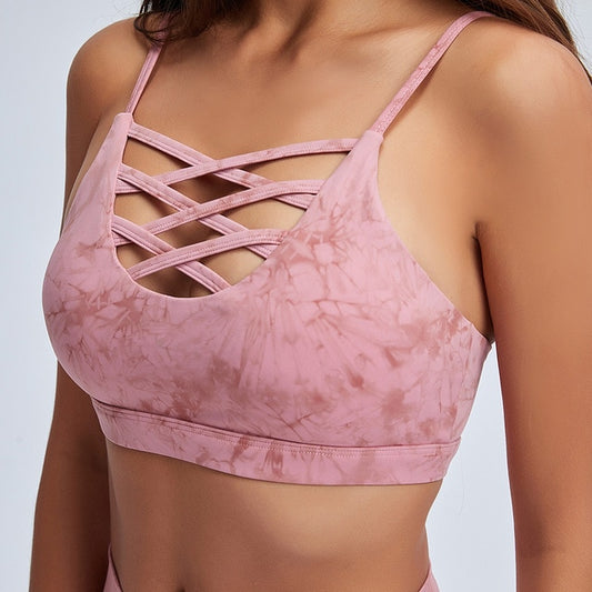 React LUXE FLEX Sports Crop - Pink