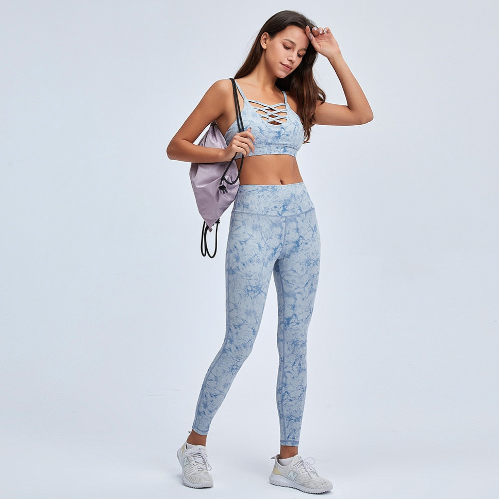 React LUXE FLEX Sports Crop - Blue